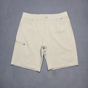 Simms Guide Fishing Shorts Mens 34 Khaki Utility Zipper Pocket Fly Fishing